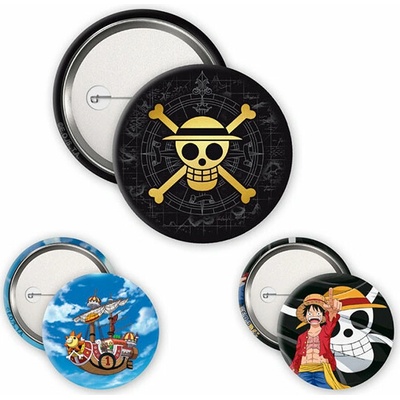 Odznaky set One Piece - Skull & Luffy