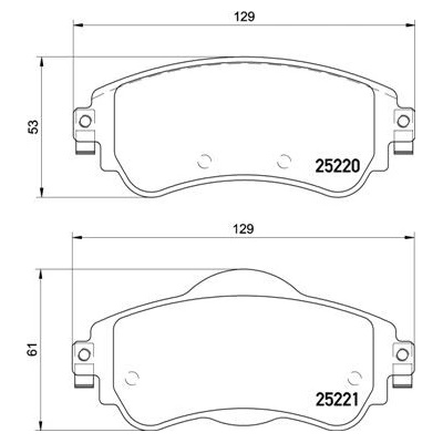BREMBO Sada brzdových platničiek kotúčovej brzdy P61105