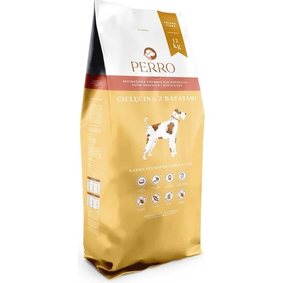 PERRO Grain Free velké a střední telecí batáty 12 kg