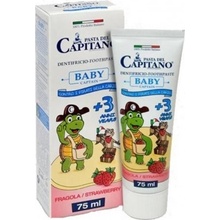 Pasta del Capitano Baby 3+ jahodová detská zubná pasta 75 ml