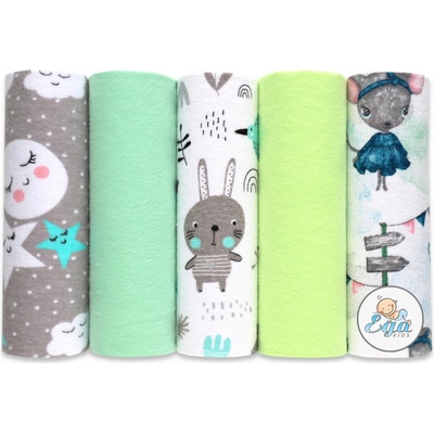 Ega Kids Flanelové plienky 5ks zelené