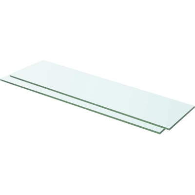vidaXL Рафтове, 2 бр, панели прозрачно стъкло, 60x12 см (3051562)
