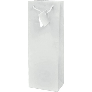 EUROCOM Подаръчна торбичка Mat Bottle, 13x36x8.5cm, бяла (25406-А-БЯЛ)