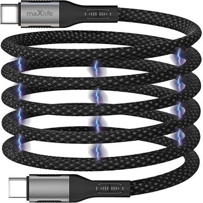 Maxlife MXUC-11 magnetický USB-C - USB-C, 1m, černý