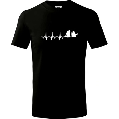 EKG hasiči tričko detské čierna