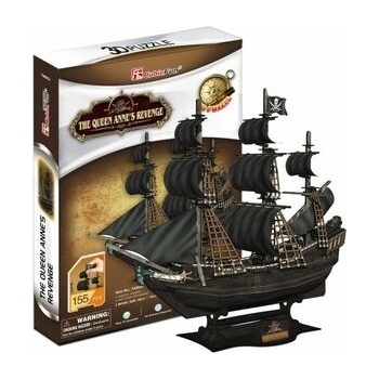 CubicFun 3D puzzle Pirátská loď Queen Anne´s Revenge 155 ks