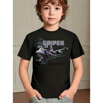 Striker Dětské tričko JAS-39 Gripen Černá