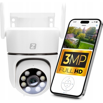 VONKAJŠIA IP ROTAČNÁ KAMERA WiFi 3MPx 4xZOOM Aplikácia, Detekcia