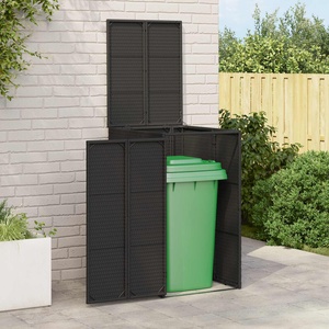 vidaXL Кутия за боклук Черно 65 x 80 x 115 см Полиетилен (42008240)
