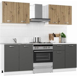 Bogdan Furniture Europe Кухня diana 1.60м - bm с бял плот дъб артисан/графит