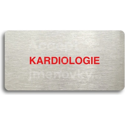 ACCEPT Piktogram KARDIOLOGIE - stříbrná tabulka - barevný tisk bez rámečku