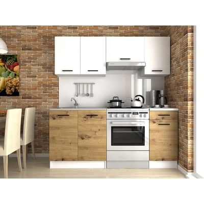 Fronti Fafor Kuchynská linka LUIZA 180x120 Biela + artisan