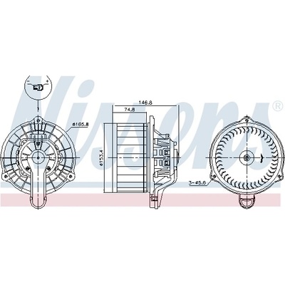 Vnitřní ventilátor NISSENS 87564