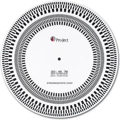 Pro-Ject Стробоскоп диск Pro-Ject - Strobe It, черен/бял (9120007686876)