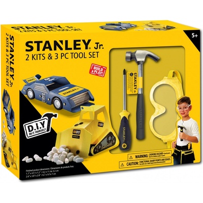 Stanley Jr.U004-K02-T03-SY Sada autičko + bagr a 3 ks nářadí