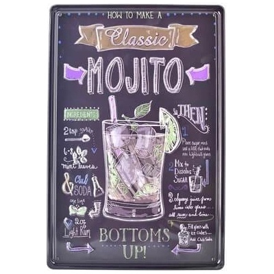 Ceduľa Mojito Vintage style 30cm x 20cm Plechová tabuľa