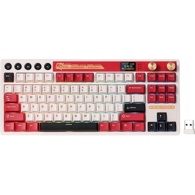 Royal Kludge RK M87 Famicom Gaming Keyboard Cream switch