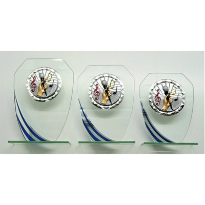VIZINGR Hudba sklo K11-FG023 17,5 cm