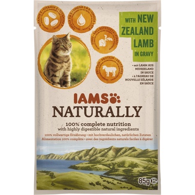 Iams Cat Adult jehněčí v omáčce 85 g