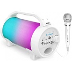 iDance Караоке Bluetooth тонколона с микрофон, бяла - iDance
