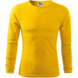 MALFINI Мъжка тениска с дълъг ръкав Malfini Fit-T LS, жълта (11904)