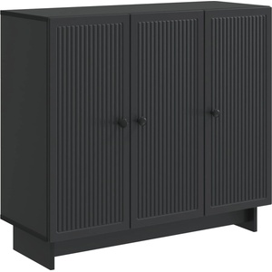 vidaXL Служебен шкаф Черно 89 x 34, 5 x 80 см Инженерна дървесина (893956)