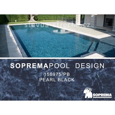 Sopremapool Design Bazénová PVC fólie 1,65 x 25 m Pearl Black