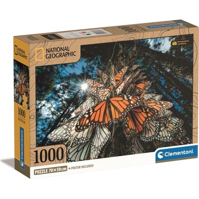CLEMENTONI National Geographic: Miliony motýlů monarchů cestují do zimovišť v Mexiku 1000 dílků