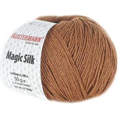 Austermann MAGIC SILK - 100% hedvábí - Ručně pletací příze Barva: 02 MANDEL