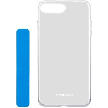 Pouzdro MOMAX Apple iPhone 7 Plus / 8 Plus - gumové - čiré + modré flexibilnínek