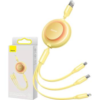 Baseus CAMJ010011 Bright Mirror Kabel 3v1 MicroUSB/USBC/Lightning 3,5A