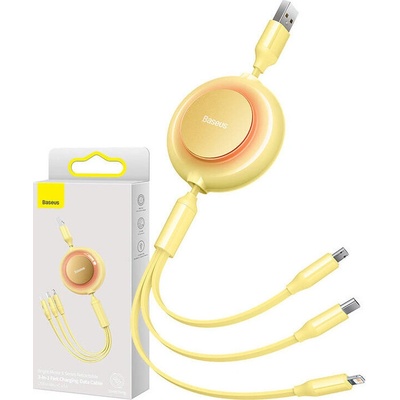 Baseus CAMJ010011 Bright Mirror Kabel 3v1 MicroUSB/USBC/Lightning 3,5A