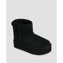 UGG detské zimné semišové topánky KIDS CLASSIC MINI PLATFORM 1143700K čierna