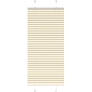 vidaXL Плисирана щора Cream 65x100 cm Ширина на плата 64, 4 cm (4015272)
