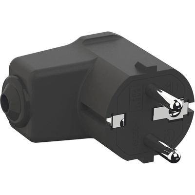 Bachmann 960.102 úhlová zástrčka SchuKo polypropylen 250 V čierna IP20