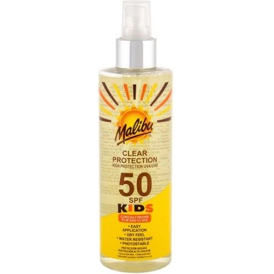 Malibu Kids Clear Protection SPF50 детски слънцезащитен спрей 250 ml