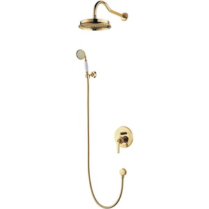 Omnires Вградена душ система Omnires Armance gold и ръчен душ с 1 функция (SYSAM10GL)