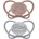 NIP Силиконови залъгалки NIP My Butterfly Green - Маймуна и тигър, 16-32 м, 2 броя, кафява (4000821426917)