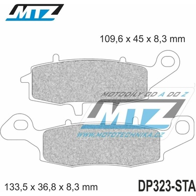 Destičky brzdové DP323-STA - směs Standard DP323-STA