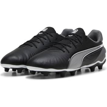 PUMA Юношески футболни бутонки Puma King Match Junior Firm Ground Football Boots - Black/White