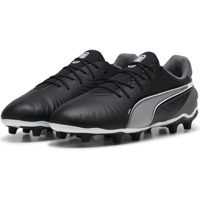 PUMA Юношески футболни бутонки Puma King Match Junior Firm Ground Football Boots - Black/White