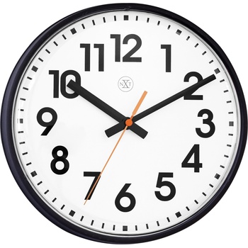 NeXtime Стенен часовник Peter 26 см черно-бял (7367ZW)