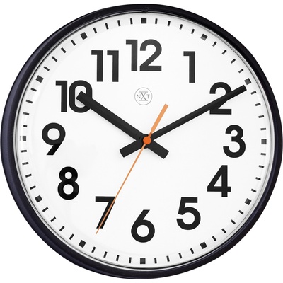 NeXtime Стенен часовник Peter 26 см черно-бял (7367ZW)