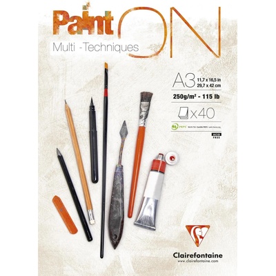 Clairefontaine Blok Paint on White A3 40 listů 250 g
