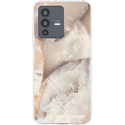 Pouzdro Picasee silikonové Vivo V23 5G Cream marble čiré