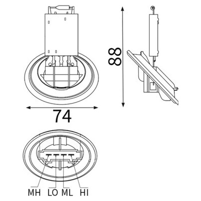 Odpor vnitřního tlakového ventilátoru MAHLE ORIGINAL ABR 39 000S (ABR39000S)