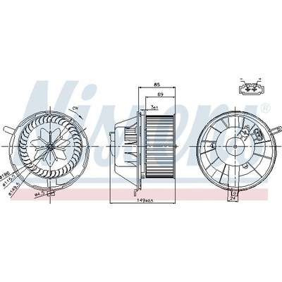 Vnitřní ventilátor NISSENS 87034
