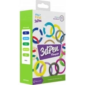 NoboKids Filament Refills 6x 5m Filament for 3D PEN Artis MyFirst PLA 1.75mm / Cool Colors / FP8001AC-CC01