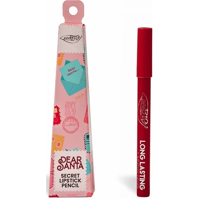 puroBIO Cosmetics Dear Santa SECRET дълготраен молив за устни в подаръчна опаковка цвят 013 3 гр