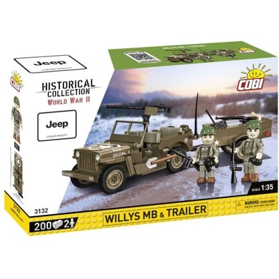 COBI II WW Willys MB с ремарке, 1: 35, 200 к, 2 ф